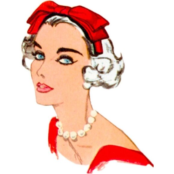 Simplicity 9817 Vintage 50s Sewing Pattern Misses' Neckwear Headband Dickey Sash - Picture 9 of 11